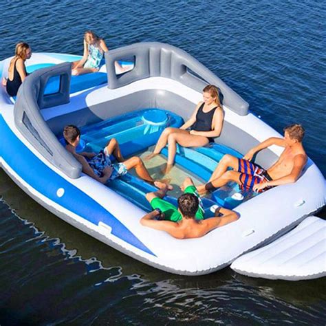 Extreme Inflatable Speed Boat | 6 Person Floating Island - TheSuperBOO ...