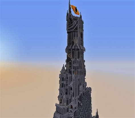 Barad Dur, the dark tower of Sauron.Lord of the Rings. Minecraft Project