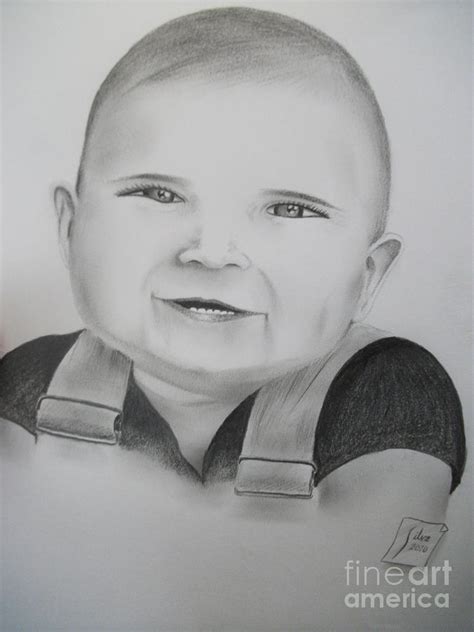 Baby Face Drawing by Alberto Silva