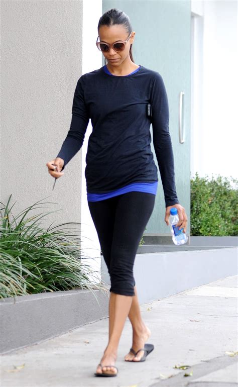 Zoe Saldana - Leaving a Gym in West Hollywood, October 2015 • CelebMafia