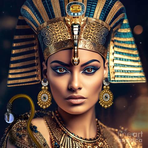 portrait of Nefertiti Digital Art by Mark Ashkenazi - Fine Art America