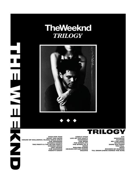 Trilogy The Weeknd 8 x 10 Album Poster | Etsy