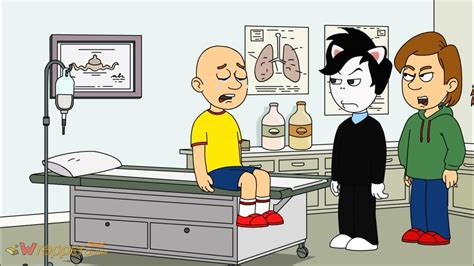 Caillou Goes To Hospital Of Goanimate with doctor makwa cat - YouTube