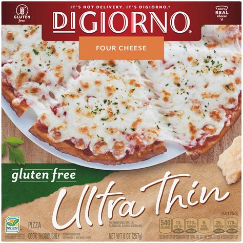 DIGIORNO Gluten Free Four Cheese Frozen Pizza on Ultra Thin Crust 9 oz ...