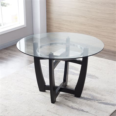 Round Dining Table Black Legs Wood Top : Buy Round Dining Table | Bodewasude