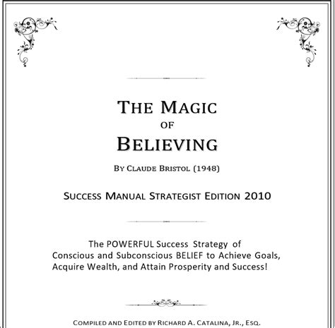 The magic of believing by Claude Bristol - The Ultimate Masters