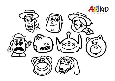 Woody and Friends (Toy Story) Drawing | Free printable coloring pages | การออกแบบหนังสือ, กราฟิก ...