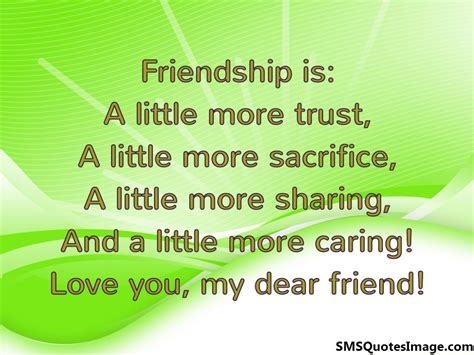 Love you, my dear friend - Friendship - SMS Quotes Image