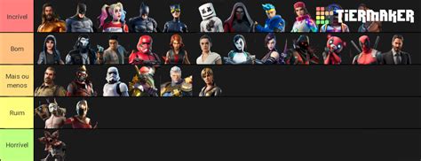 Skins Crossover Fortnite Tier List (Community Rankings) - TierMaker