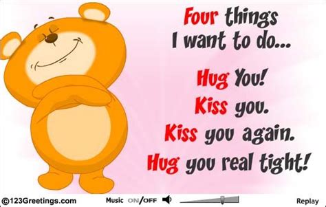 I Wanna Hug, Kiss And Kiss You Again! | Hugs and kisses quotes, Hug ...