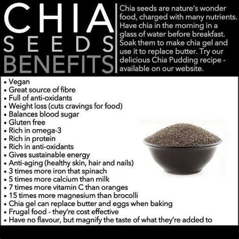 Benefits of Chia Seeds | Health & Food Facts | Pinterest