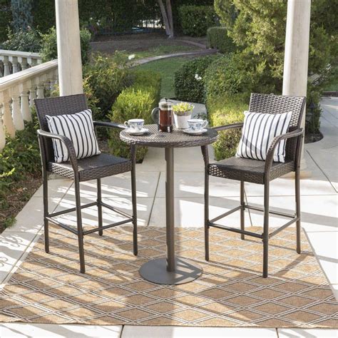 Curci 3 Piece Bar Height Dining Set Outdoor Bistro Set, Outdoor Dining Set, Outdoor Chairs ...