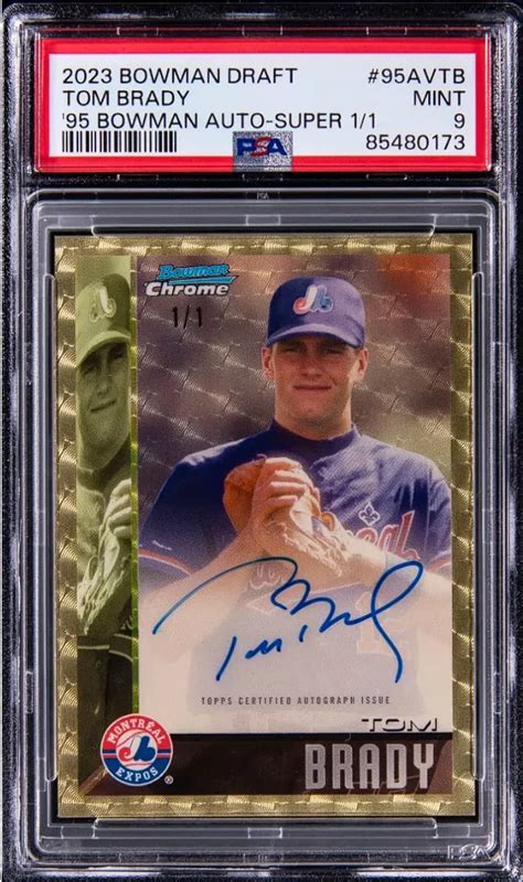 Bowman Tom Brady 1/1 Superfractor Baseball Card Hits Market at Goldin