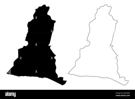 La Libertad Department (Republic of El Salvador, Departments of El Salvador) map vector ...