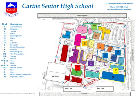 School Map, Timetable, and Term Dates - Carine Senior High School