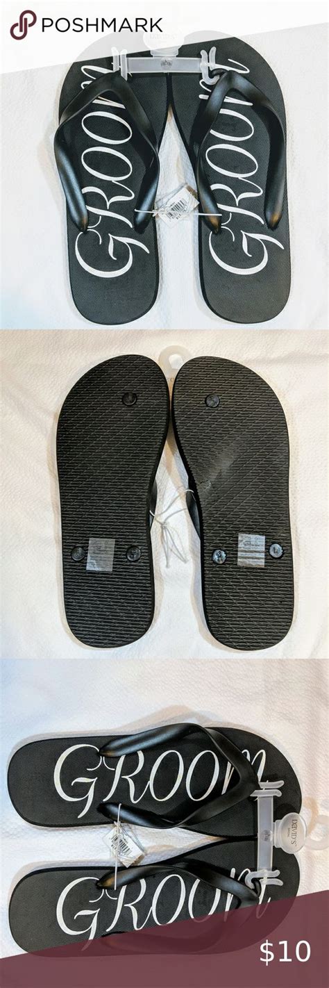 NEW! Groom Flip Flops | Davids bridal shoes, Flip flop brands, Flip flops