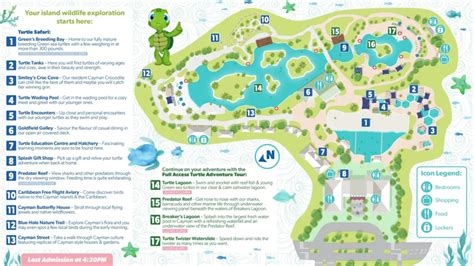 Cayman Turtle Centre Map (2023 - 2021) | ThemeParkBrochures.net