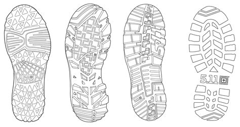 5.11 Tactical Shoe Tread Pattern Illustrations/Textures - Visual Foundry