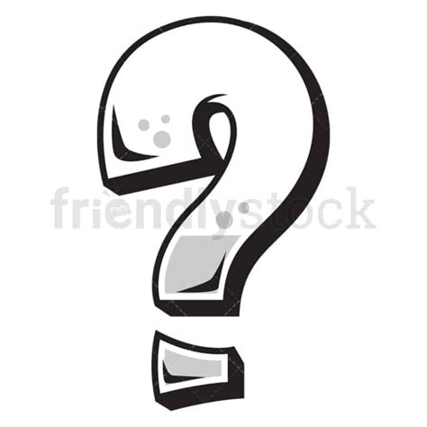 Graffiti Question Mark Cartoon Vector Clipart - FriendlyStock