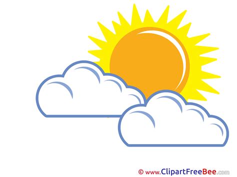 Sun With Clouds Clipart | Free download on ClipArtMag