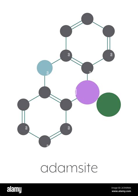 Adamsite or DM riot control agent. Stylized skeletal formula (chemical ...