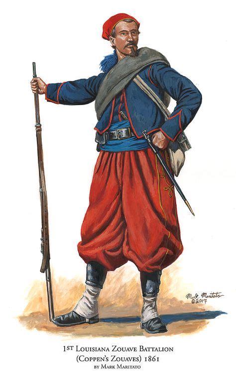 1st Louisiana Zouaves Battalion (Coppen's Zouaves), 1861. | Civil war, American civil war, Civil ...