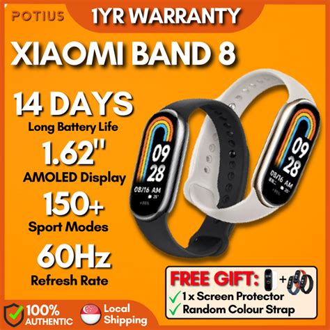 🇸🇬【𝗙𝗥𝗘𝗘 𝗦𝗖𝗥𝗘𝗘𝗡 𝗣𝗥𝗢𝗧𝗘𝗖𝗧𝗢𝗥 & 𝗦𝗧𝗥𝗔𝗣】XIAOMI Mi Band 8 Smart Wristband / 1. ...