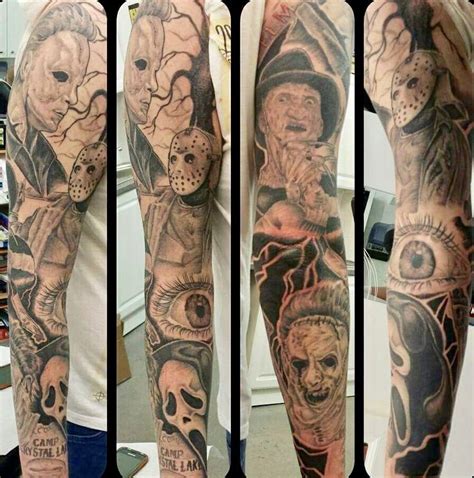 Horror sleeve | Movie tattoos, Horror tattoo, Horror movie tattoos