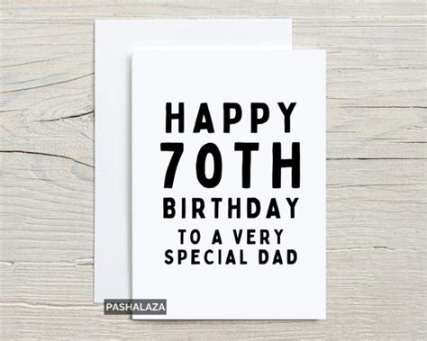 70th Birthday Card for Dad Age 70 Card for Him Birthday Card | Etsy