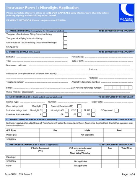 Fillable Online Caa Form 1 - Fill Online, Printable, Fillable, Blank ...