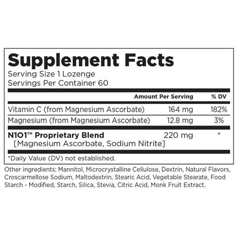 N1O1 Nitric Oxide Lozenges, 60 Lozenges (30 day supply) — Bauman Medical