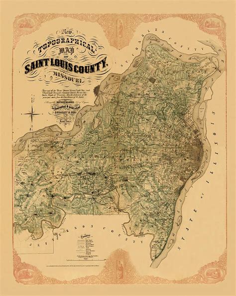 Map Of Saint Louis 1857 by Andrew Fare in 2022 | St louis map, St louis, St louis missouri