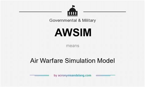 AWSIM - Air Warfare Simulation Model in Governmental & Military by AcronymsAndSlang.com