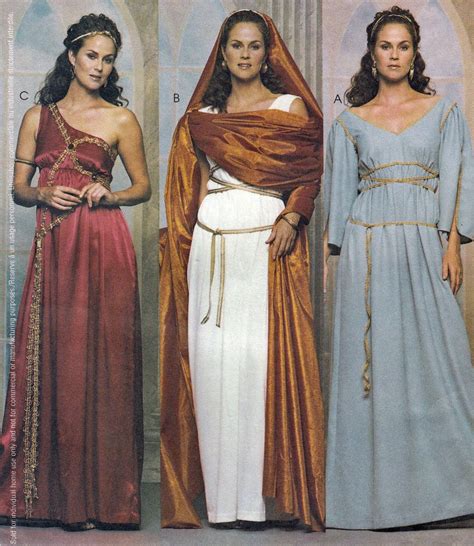 Misses Greek Roman Dresses Gowns Veil Costume Cosplay SCA 14-20 UNCUT Pattern | Roman dress ...