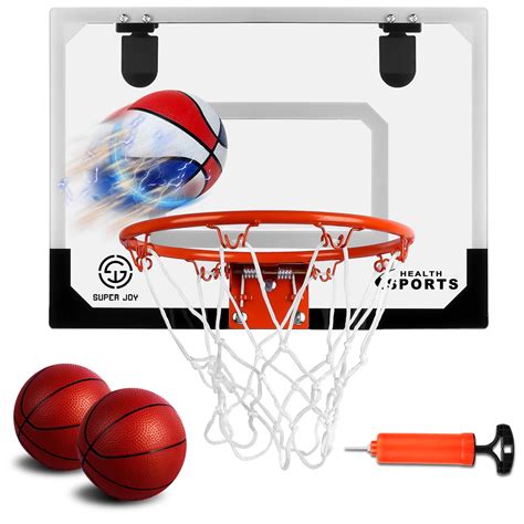 SUPER JOY Room Play Mini Basketball Hoop Set for Teens, Kids with Balls ...