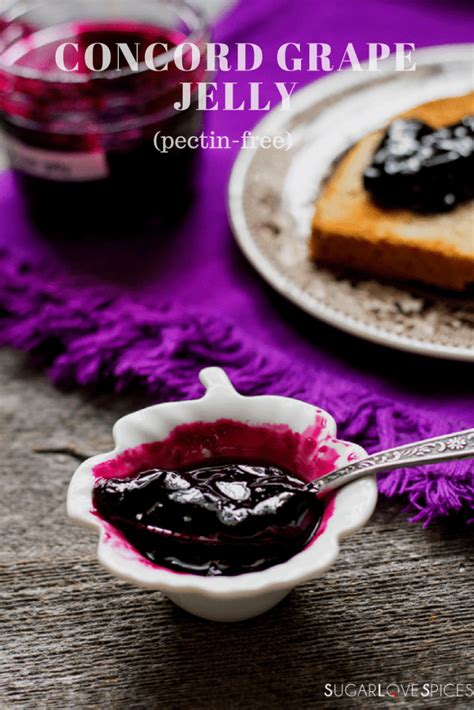 Concord Grape Jelly (pectin-free) - SugarLoveSpices | Recipe | Grape ...