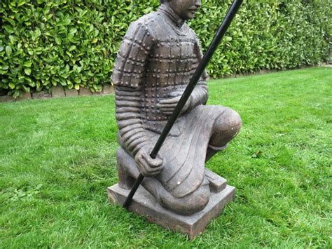 Vintage Japanese Samurai Warrior Garden Statue