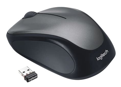 Logitech Wireless Mouse M235 (Dark Grey/Colt Matt) Nano USB receiver 3 buttons Advanced optical ...