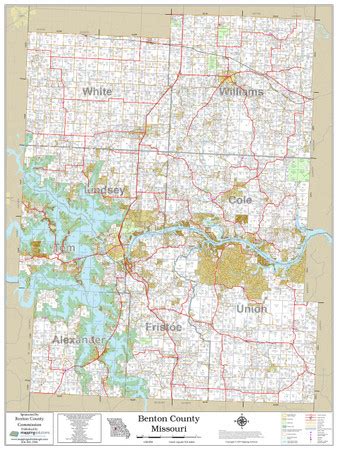 Benton County Missouri 2024 Wall Map | Mapping Solutions