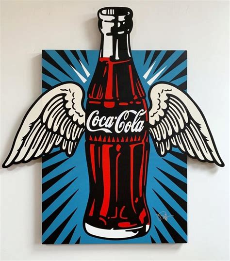 Burton Morris - Heavenly Coca Cola - Red Bottle For Sale at 1stDibs