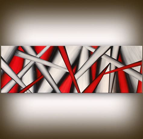 Red Abstract art ABSTRACT LARGE PAINTING by ContemporaryArtDaily