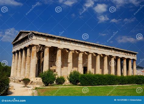 Temple of Hephaestus, Athens in Greece Stock Image - Image of history ...