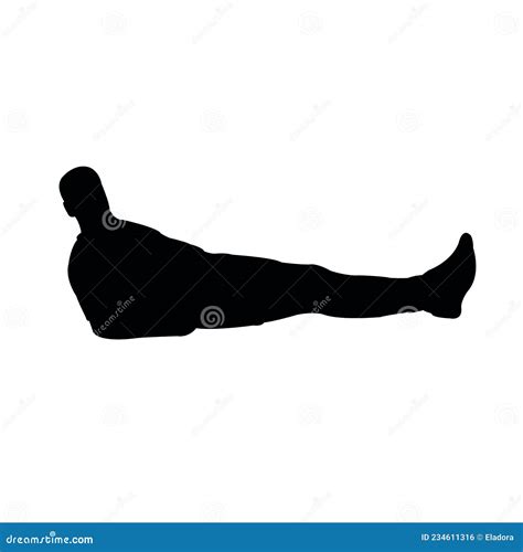 A Man Lying Down, Silhouette Vector Stock Vector - Illustration of young, white: 234611316