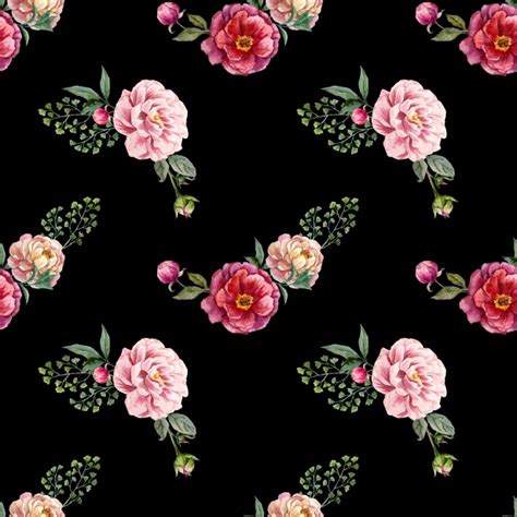 Floral Watercolor Roses Wallpaper Free Stock Photo - Public Domain Pictures