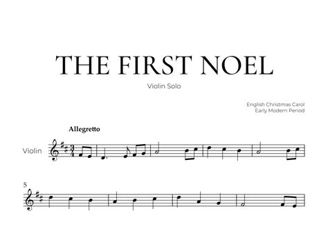 The First Noel (Violin Solo) - Christmas Carol (arr. Pedro Merendi) by ...