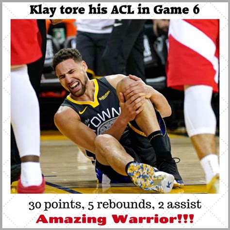 Klay Thompson ACL Injury Still Epic Game 6 Finals | Sports, NBA, NFL ...