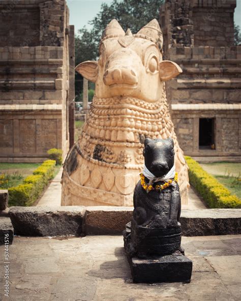 Statue of Nandi Bull at Hindu Temple. India Stock Photo | Adobe Stock