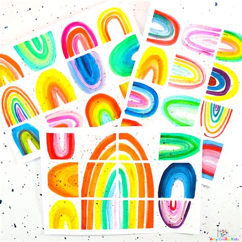 Easy Rainbow Painting Idea - Arty Crafty Kids