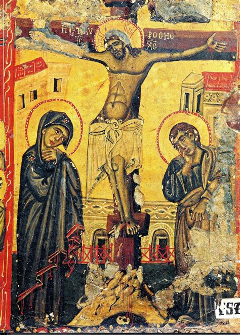 The Crucifixion. circa 1250-60. St Catherine's monastery, Mt Sinai ...