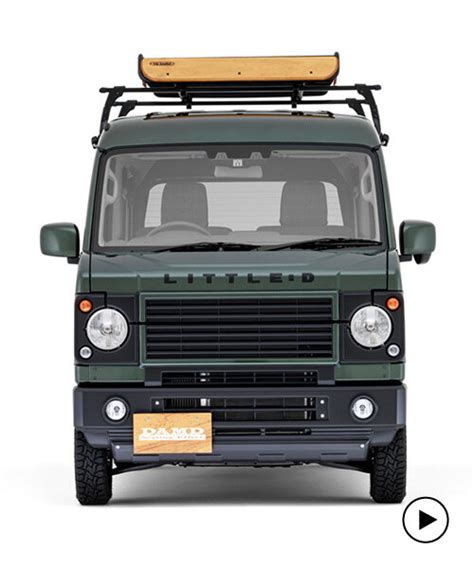 damd's body kit transforms suzuki's 'every' minivan into a defender-style camper